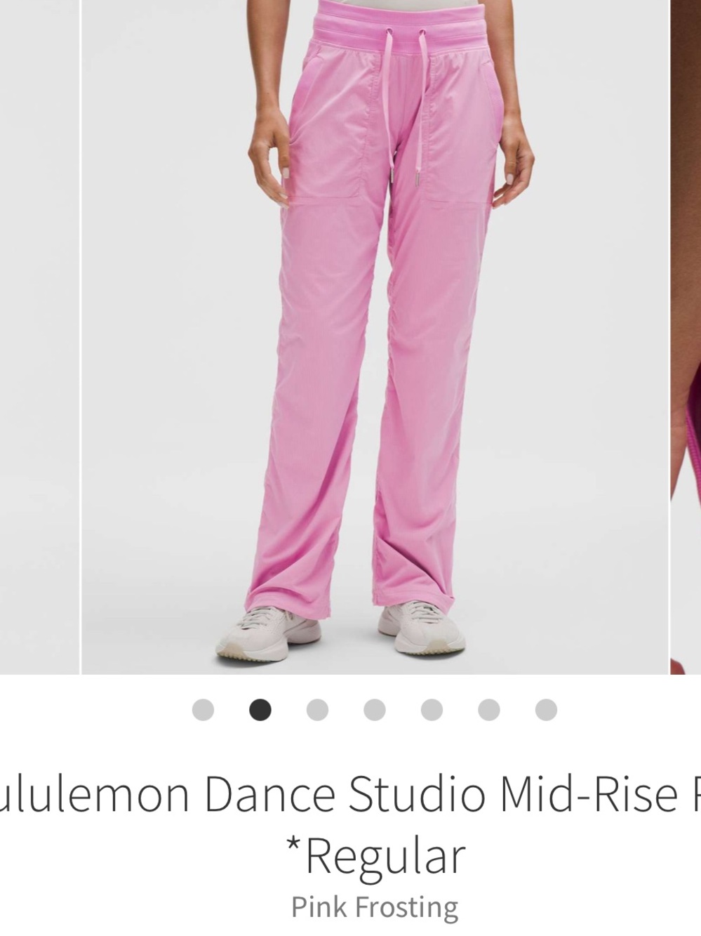 Lululemon Dance Studio Mid Rise Pants Lined Pink Frosting 31.5” Sz 10